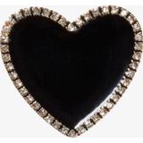 Jibbitz Black Heart With Gold Outline Unisex Renkli 10011084-1