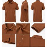 Jiber %100 Pamuk Polo Yaka Üç Düğmeli Erkek T-Shirt 1994 - Frappe - 2XL