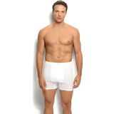 Jiber 102 Erkek Beyaz Pamuklu Paçalı Boxer