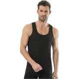 Jiber 110 6'lı Paket Siyah Erkek Penye Askılı Atlet % 100 Pamuk Orjinal - 2XL