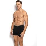 Jiber 2XL Erkek Siyah Pamuklu Likralı Boxer Esnek ve Dayanıklı Kullanım