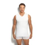 jiber 3'lü Erkek Pamuklu V Yaka Atlet, 2XL, JBR-115-2, beyaz