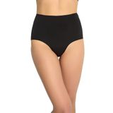 jiber 3'lü Lazer Kesim Yüksek Bel Microfiber Likralı Külot Seti, L/XL, JBR-699-3, Siyah, kadın