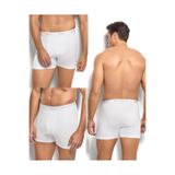 jiber 3'lü Pamuklu Likralı Boxer, S, 156-3, beyaz, erkek