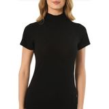 Jiber 562 Kadın Modal Balıkçı Yaka Yarım Kol Body 6 Adet - Siyah - XL