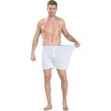 Jiber Erkek 3'lü Düğme Detaylı Havlu Bel Siyah Beyaz Gri (3 Renk Tek Paket) Battal Boxer (Çok Renkli, 3XL)