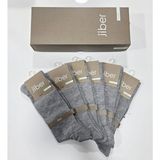 Jiber Erkek Bambu Uzun Çorap 6 Lı Kutu - 40 - 44 - Gri