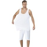Jiber Erkek Beyaz Pamuklu Büyük Beden 2 Li Atlet 180 - 4XL