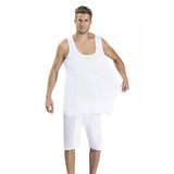 Jiber Erkek Büyük Beden Askılı Atlet 180 - 8 Adet - 5XL - Beyaz