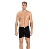 Jiber Erkek Havlu Kemer Pamuklu Boxer 127 - 12 Adet - 2XL - Siyah