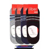 Jiber Erkek Karışık Renkli Pamuklu Likralı Babet Çorap 7109 - 6 Adet Karışık Renk 40-44
