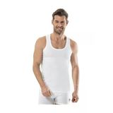 Jiber Erkek Likralı Rambo Atlet 3'lü Paket - 136 - M - Beyaz