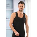 Jiber Erkek Likralı Rambo Atlet 6'lı Paket - 136 - M - Siyah