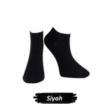Jiber Erkek Modal Likaralı Patik Çorap 6100 - 12 Adet Siyah 40-44