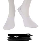 Jiber Erkek Pamuklu Likralı Babet Çorap 7108 - 6 Adet Beyaz 40-44