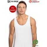 Jiber Erkek Premium 2'li Kutulu Çok Rahat Hafif Terletmez Nefes Alabilen Bambu Kumaş Atlet - XL - Beyaz