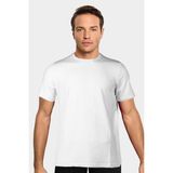 Jiber Erkek Premium Bambu Terletmeyen Hafif Kumaş T-Shirt - Beyaz