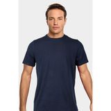 Jiber Erkek Premium Bambu Terletmeyen Hafif Kumaş T-Shirt - Lacivert