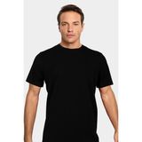 Jiber Erkek Premium Bambu Terletmeyen Hafif Kumaş T-Shirt - Siyah