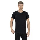 Jiber Erkek Sıfır Yaka Kısa Kol Atlet Fanila 111 - 9 Adet Siyah 2Xl