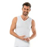 Jiber Erkek V Yaka Sıfır Kol Atlet 3'lü Paket - 123 - S - Beyaz