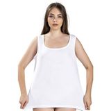 Jiber Kadın Beyaz Pamuklu Büyük Beden 2 Li Atlet 640 - 5XL
