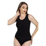 Jiber Kadın Geniş Askılı Kancalı Likralı Body 582 - 12 Adet - S - Siyah