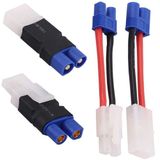 JIECHUN 2 Çift EC3 - Tamiya Konnektör Dişi Erkek Adaptör 14AWG 5CM Ölçer Tel RC Lipo Pil Konnektörleri Dönüştürücü Adaptörü