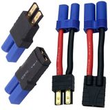 JIECHUN 2 Pairs RC LiPo Pil Konnektör Adaptörü ile Uyumlu Traxxas Lipo Pil Fişi EC5 Erkek Kadın ESC Şarj Cihazı