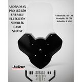 Jiekai Arora Max Pro 125/250 Uyumlu Elcikli Ön Siperlik Camı - Şeffaf