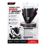 JİEKAİ JK Honda PCX SPOR CAM 2025-2026 *T*-Sport Ön Cam - PETEKLİ MODEL (MOR)