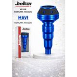 Jiekai MK01 Motosiklet Egzoz Koruma Takozu – Cnc Alüminyum Darbe Koruyucu Universal - Mavi