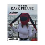JİEKAİ MODEL-02 KASK PELUŞU-KILIFI TEK EBAT RED SHE