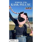 JİEKAİ MODEL-35 KASK PELUŞU VE KASK KILIFI TEK EBAT RİBBON GİRL