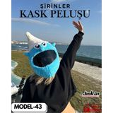Jiekai Model-43 Kask Peluşu Kask Kılıfı Tek Ebat Şirinler