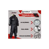 JİEKAİ REFLEKTÖRLÜ ORJ KALIP DİKİŞSİZ MOTORCU YAĞMURLUĞU KUMAŞ SU VE SOĞUK GEÇİRMEZ GARANTİLİ PVC