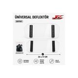 JİEKAİ ŞEFFAF 34 X 17 Aynasız Universal Çift Bağlantılı Asansörlü Deflektör