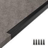 Jiekayi Duvarlar için Alüminyum Köşe Koruyucuları Metal Soyma ve Çubuk L Kalıplama 90° Açılı Duvar Köşe Koruma Koruyucu Kalıp Döşeme Duvar Kapı Çerçevesi Dolap Süpürgelik Koruması (Siyah)