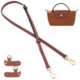 jiesinlov Deri Çanta Askısı Yedek Çapraz Gövde Ayarlanabilir Omuz Askıları LONGCHAMP Le Pliage Mini Kılıfı için Uygun (Kahverengi-Altın)