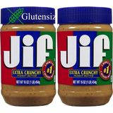 Jif Fıstık Ezmesi Extra Crunchy Peanut Butter 454 gr x 2 Adet Glutensiz