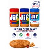 Jif Fıstık Ezmesi Seti - Extra Crunchy 454 Gr & Creamy & Şekersiz No Added Sugar 440 Gr 3'lü Paket