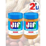 Jif No Added Sugar Şekersiz Fıstık Ezmesi 440G 2'li Paket - 880 gr