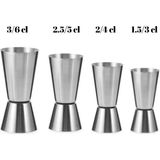 Jigger Seti 4lü 2.5/5 cl + 3/6 + 2/4 cl + 1.5/3 cl Ölçeği Bartender Jigger