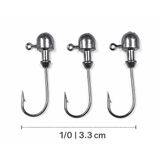 Jighead İğne 1/0 3.3 Cm Silikon Yem İçin Levrek Avı Uyumlu 3’Lü Paket