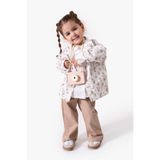 Jikko Baby Çiçekli Vintage Tarz & Gömlek Yaka Bayramlık Kız Çocuk Takımı 9094
