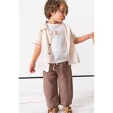Jikko Baby Kısa Kollu Gömlek Pantolon 3lü Erkek Çocuk Takım 3709