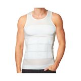 Jilly Jo Erkek Beyaz Slim N Lift Göbek İncelten Toparlayıcı Atlet Korse, XL Beden
