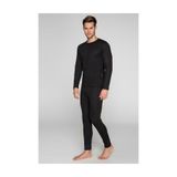 Jilly Jo Erkek Siyah Termal İçlik Takım, Unisex,%100 Polyester, Ribana Örme