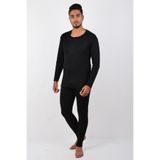 Jilly Jo Erkek Termal İçlik Takımı, Tayt ve Fanila Atlet, Siyah, 4XL Beden