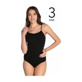 Jilly Jo Kadın 3'lü Paket İp Askılı Likralı Çıtçıtlı Body